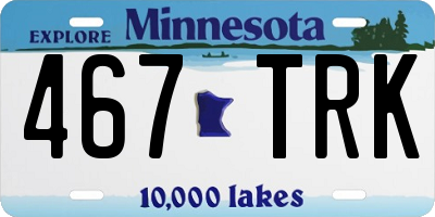 MN license plate 467TRK
