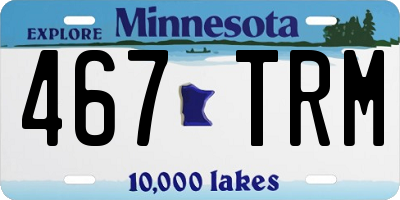 MN license plate 467TRM