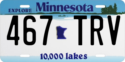MN license plate 467TRV