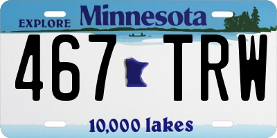 MN license plate 467TRW