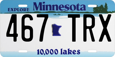 MN license plate 467TRX