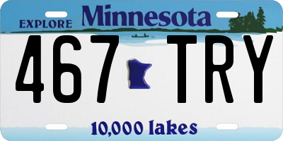 MN license plate 467TRY