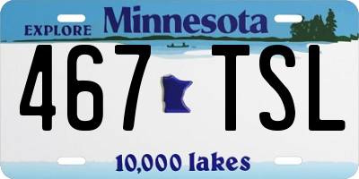 MN license plate 467TSL
