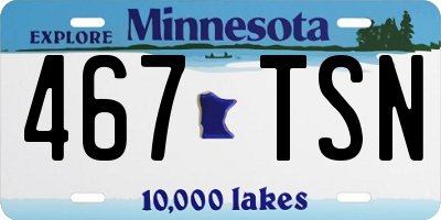 MN license plate 467TSN