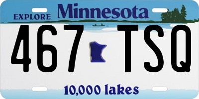 MN license plate 467TSQ