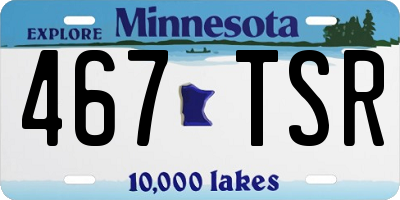 MN license plate 467TSR