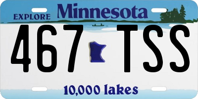 MN license plate 467TSS
