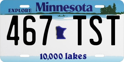MN license plate 467TST