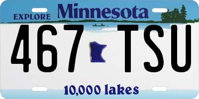 MN license plate 467TSU