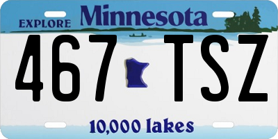 MN license plate 467TSZ