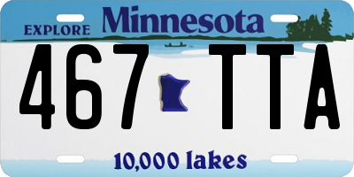 MN license plate 467TTA