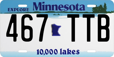 MN license plate 467TTB