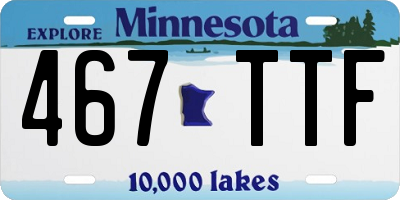 MN license plate 467TTF