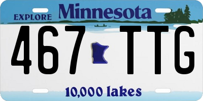 MN license plate 467TTG