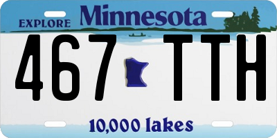 MN license plate 467TTH
