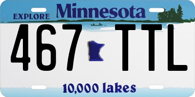MN license plate 467TTL
