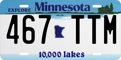 MN license plate 467TTM