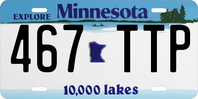 MN license plate 467TTP
