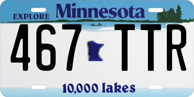 MN license plate 467TTR