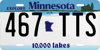 MN license plate 467TTS