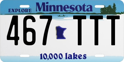 MN license plate 467TTT