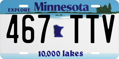 MN license plate 467TTV