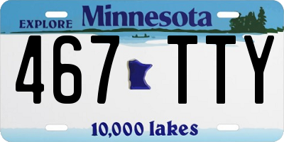 MN license plate 467TTY