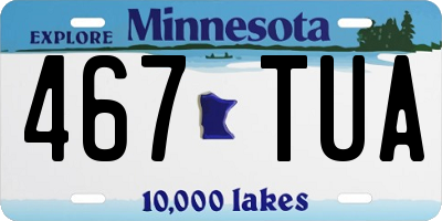 MN license plate 467TUA