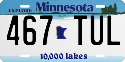 MN license plate 467TUL