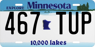 MN license plate 467TUP