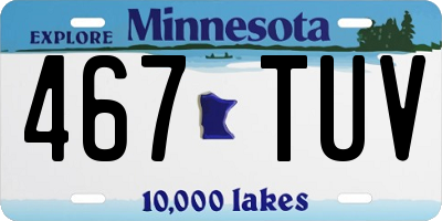 MN license plate 467TUV