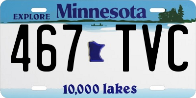 MN license plate 467TVC