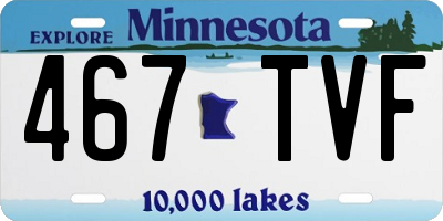 MN license plate 467TVF