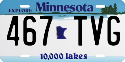 MN license plate 467TVG