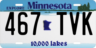 MN license plate 467TVK