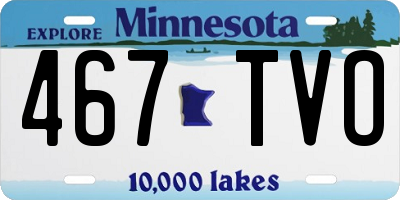 MN license plate 467TVO