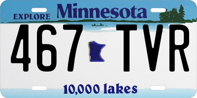 MN license plate 467TVR
