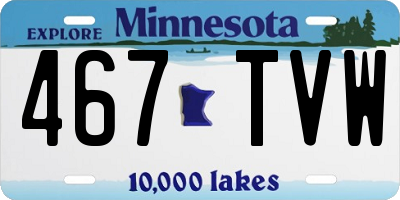 MN license plate 467TVW