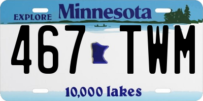MN license plate 467TWM