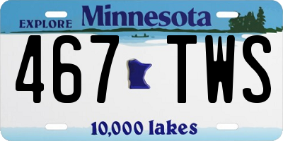 MN license plate 467TWS