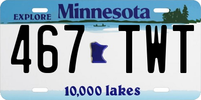 MN license plate 467TWT
