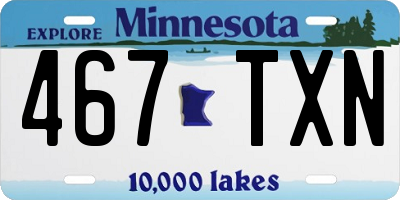 MN license plate 467TXN