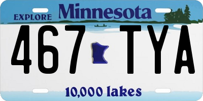 MN license plate 467TYA
