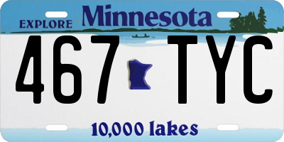MN license plate 467TYC