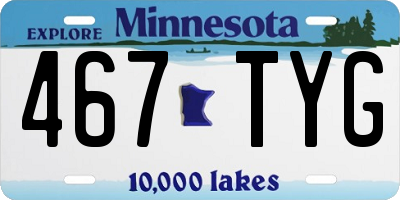 MN license plate 467TYG