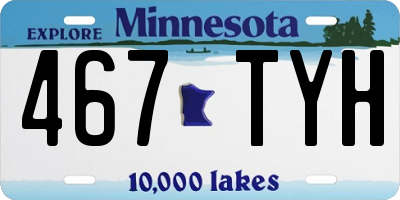 MN license plate 467TYH