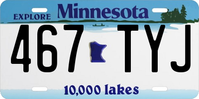 MN license plate 467TYJ