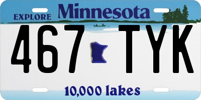 MN license plate 467TYK