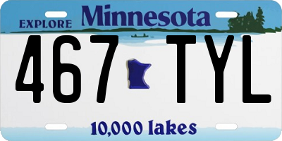 MN license plate 467TYL
