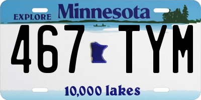 MN license plate 467TYM